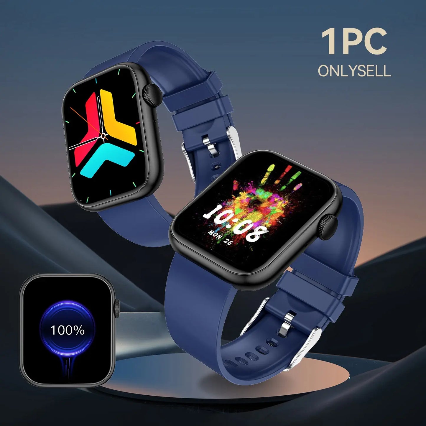 Advanced Fitness Tracker Smartwatch with Bluetooth Calling and Touchscreen Activity Monitoring for iOS and Android Devices