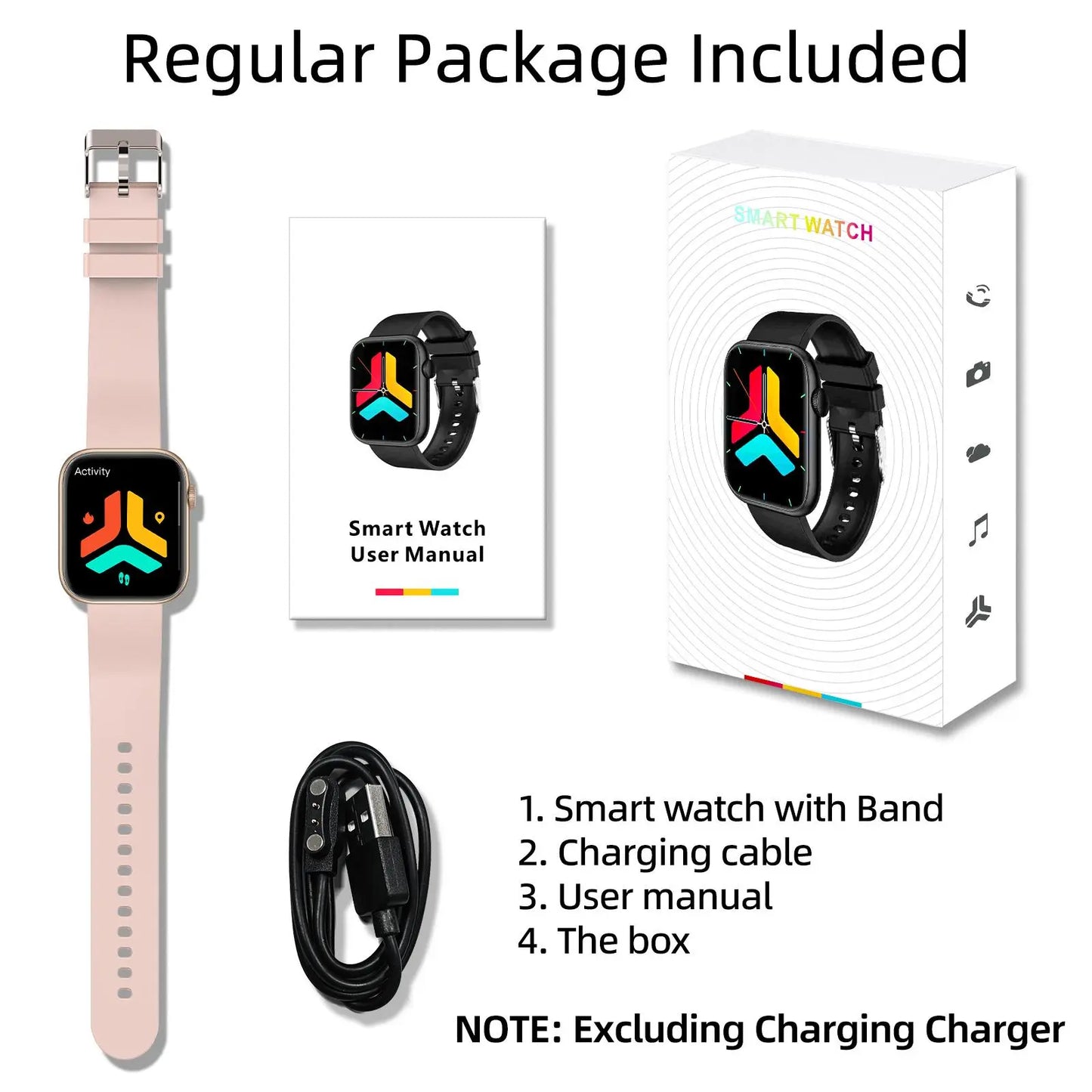 Advanced Fitness Tracker Smartwatch with Bluetooth Calling and Touchscreen Activity Monitoring for iOS and Android Devices