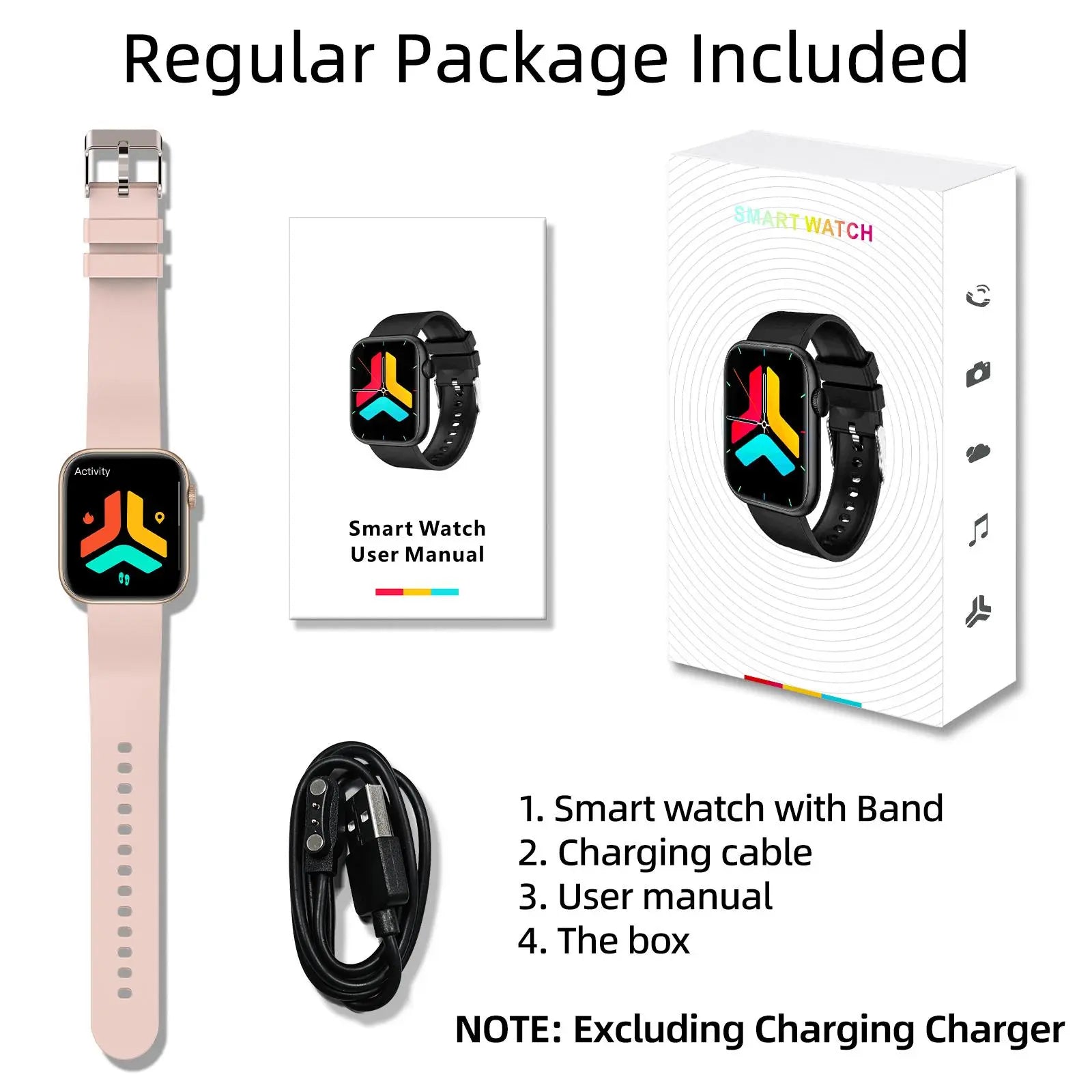 Advanced Fitness Tracker Smartwatch with Bluetooth Calling and Touchscreen Activity Monitoring for iOS and Android Devices