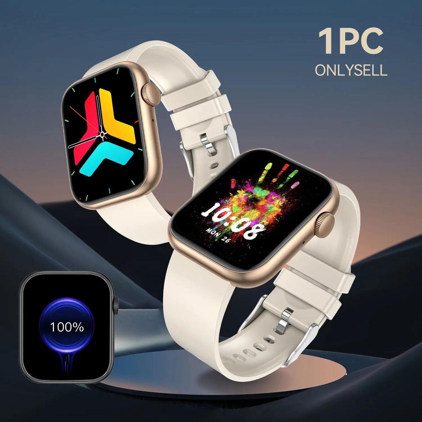 Advanced Fitness Tracker Smartwatch with Bluetooth Calling and Touchscreen Activity Monitoring for iOS and Android Devices