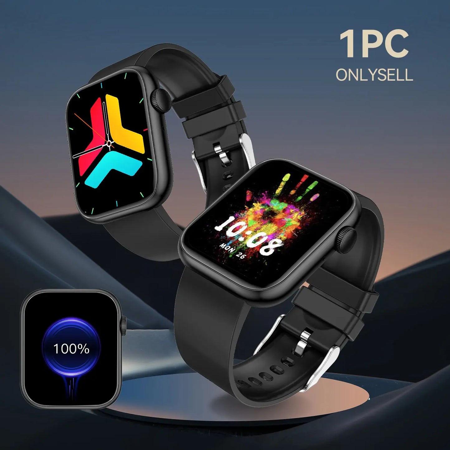 Advanced Fitness Tracker Smartwatch with Bluetooth Calling and Touchscreen Activity Monitoring for iOS and Android Devices